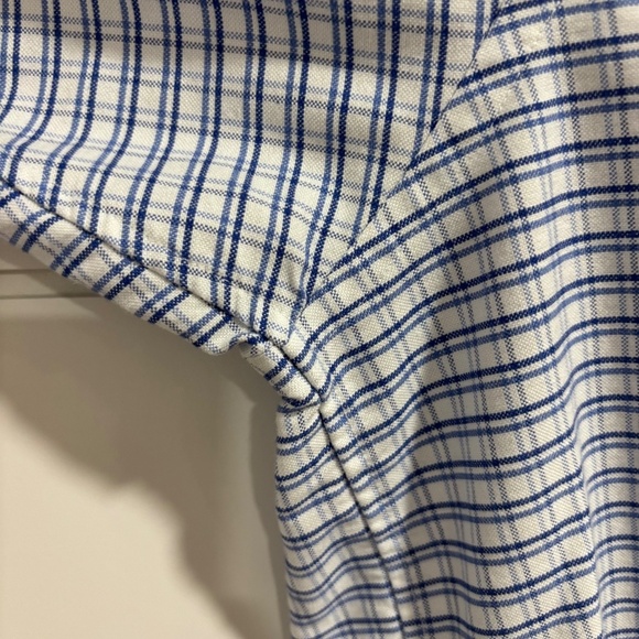 Lands' End white and blue button down shirt size 2XL Tall - Picture 6 of 14